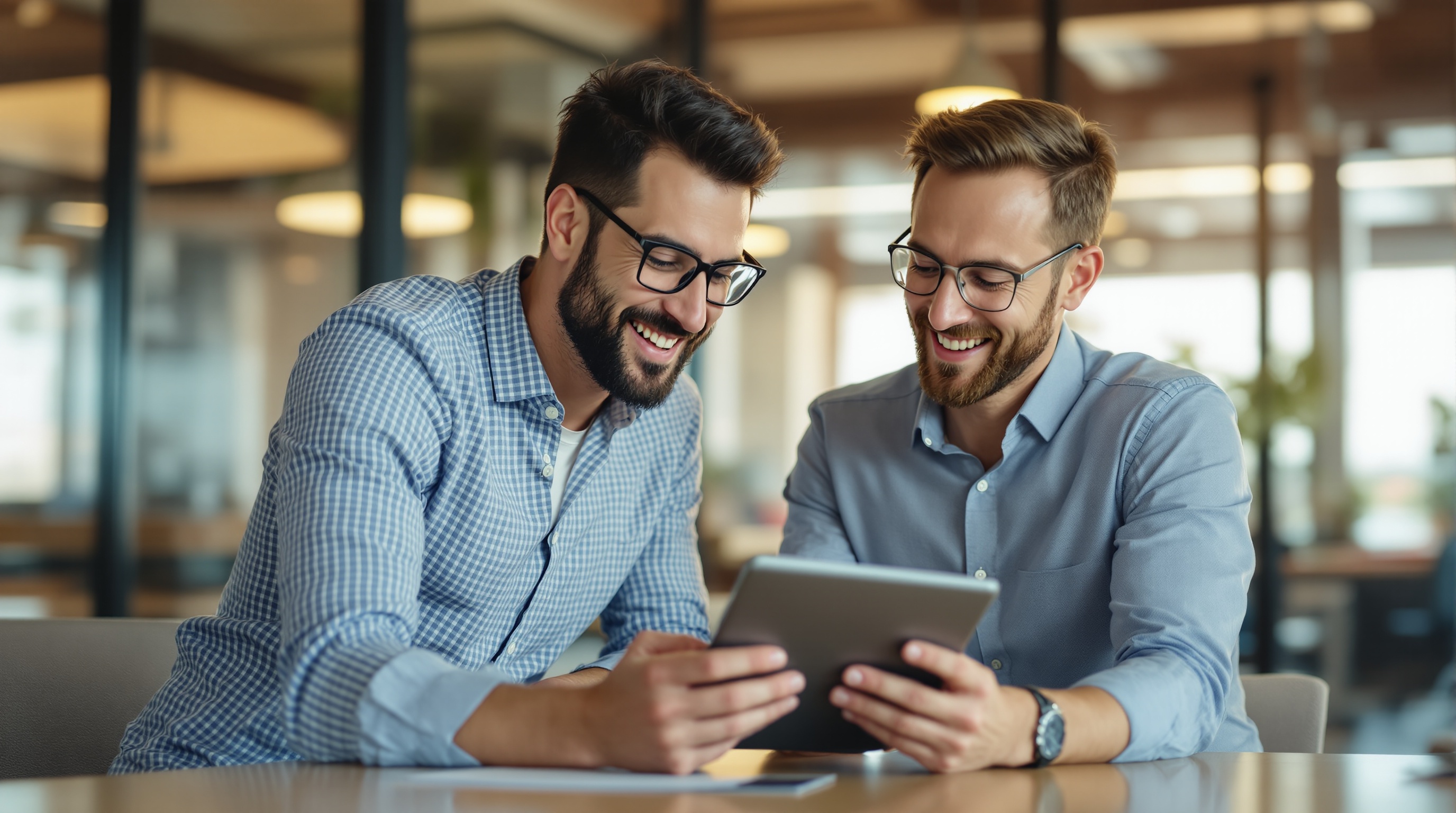 Consultant guiding agency owner through AI implementation